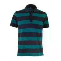 ราคา ARROW STRIPED COTTON POLO เสื้อโปโล ผ้าลายทาง สีเขียวกรม ทรง Smart MPCM218-NV (1731864525987809965)