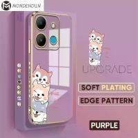 ราคา เคสโทรศัพท์ชุบ DH062 สำหรับ INFINIX Smart 7 infinix Smart7 เคส infinix Hot 20 Hot 20 4G X651 X6826C สายคล้องฟรี + สุนัขการ์ตูนน่ารัก เคสลายขอบสี่เหลี่ยม (1729610396109474750)