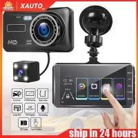 ราคา [พร้อมส่ง] 【จอทัชสกรีน4นิ้ว】กล้องติดรถยนต์ 2กล้องหน้า-หลัง Car Camera 1080P WDR + HDR กลางคืนชัดสุด 100% (1732391158868379448)