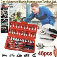 ราคา Certified productsชุดบล็อก และประแจชุดเครื่องมือขนาด1/4จำนวน46ชิ้นชุดไขควงชุดประแจชุดบล็อคเครื่องมือช่าง46ใน1 (A-49) (1731697001983804718)