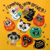 ราคา พร้อมส่งEmbroidered Iron-on Patchs ตัวรีดติดเสื้อปักลาย แก๊งค์แมวผี Night Parade by Miah Studio (1732432340626278106)