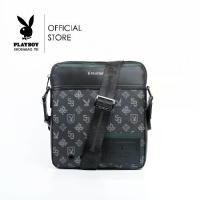 ราคา PLAYBOY รุ่น Men's Bag (C)กระเป๋าสะพายข้างผู้ชาย รหัส ST-B232PBM245-BK ดีไซน์แมสเซนเจอร์ ลายอาร์มแต่งหนังเขียว สีดำ (1731926476743870607)
