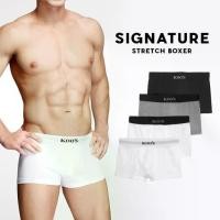 ราคา 【ของแท้ 100%】 กางเกงในชาย บ๊อกเซอร์ KOO'S Boxer Brief รุ่น Signature *Men's Underwear Stretch Cotton รับประกันคุณภาพยางเอว* (1731832319243224839)