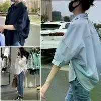 ราคา เสื้อเชิ้ตแขนสั้นส่งจากไทย Loose Fit Slim Versatility White Shirt Women's Ordinary Work Shirts แนะนำ (1731601961586361573)