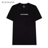 ราคา GIORDANO shirt 2024 GIORDANO เสื้อยืดผู้ชาย Men's cotton message tee (1732371872557139727)