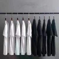 ราคา TS เสื้อยืดคอกลมแขนสั้น ผู้ชาย สีล้วน Men's Short Sleeve T-Shirt （สีขาว สีดำ สีเทา）รุ่น 0019 (1731603632121350048)