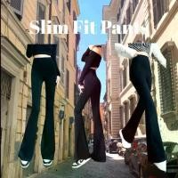 ราคา Atipashop - SLIM FIT PANTS กางเกงขายาว เอวสูง ทรงขาม้า (1732305356264080480)