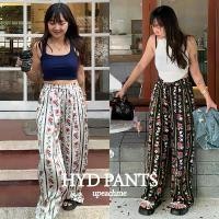ราคา HYD PANTS (เอว24-36) I กางเกงขายาวพิมพ์ลายดอกไม้ผ้าซาติน กางเกงเอวสมอคทรงกระบอกใหญ่ จัดส่งฟรี กทม (1731652419993830552)