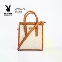ราคา PLAYBOY รุ่น Women's Bag (C) กระเป๋าสะพายข้างผู้หญิง รหัส ST-BS234PB098 ดีไซน์ทรงกล่องตกแต่งขอบหนังTwo tone มี2 สี สีน้ำตาลและสีชมพู (1730069125426219151)