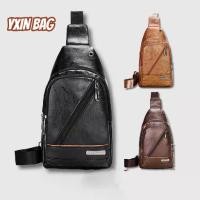 ราคา กระเป๋าคาดอก กระเป๋าสะพายข้าง 923# หนังแท้ คุณภาพดี​ Fashion (1732277243734558201)