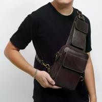ราคา Passorn Bags รุ่น PS007 กระเป๋าคาดอก สะพายแล่ง กระเป๋าหนังแท้ หนังชามัวร์ ใช้งานอเนกประสงค์ ง่ายต่อการพกพาและคล่องตัว (1730007839977998614)