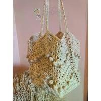 ราคา กระเป๋าถักโครเชต์ Crochet granny square popcorn bags (1732415240440743262)