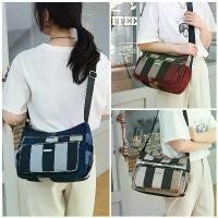 ราคา bags กระเป๋าสะพายข้างผ้าร่มกันน้ำได้ลายสก๊อตแฟชั่นมาใหม่ (1732026033979820402)