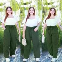 ราคา (ทรงคาโก้) กางเกงขายาว ทรงกระบอก สาวอวบ-อ้วน ทรงคาโก้กางเกงเอว 28-50 "นิ้ว สะโพก 58-64" ยาว 39 นิ้ว ใส่สบาย กางเกงขายาวผู้หญิง Women's trousers (1732207608975296721)