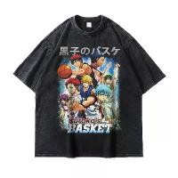 ราคา เสื้อยืดบาสเก็ตบอล, อะนิเมะ Kurokos, โอเวอร์ไซส์, สไตล์วินเทจล้าง, เสื้อยืด Kuroko Tetsuya, Streetwear, เสื้อ Manga Aomine Daiki, สำหรับผู้ชาย (1731409096871871647)
