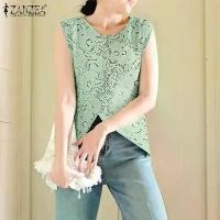 ราคา เสื้อกล้ามลูกไม้แขนกุด สไตล์เกาหลี เสื้อกล้ามลูกไม้คอปกลายฉลุคอเหลี่ยม เสื้อกั๊กธรรมดา ANZEA เหมาะสำหรับผู้หญิง Streetwear แฟชั่น (1731433205727004665)