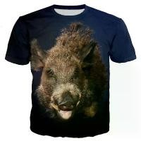 ราคา เสื้อยืดหมูหมูป่าพิมพ์ลาย 3 มิติสำหรับผู้ชาย เสื้อกราฟิกสีดำ เสื้อยืดลำลองคอกลมแขนสั้น เสื้อยืดส่วนบุคคล Streetwear (1729897711862253844)