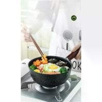 ราคา หม้ออเนกประสงค์ หม้อเคลือบหินอ่อน กระทะเคลือบหินอ่อน กระทะเทฟล่อน หม้อเซรามิค ไม่ติดก้นหม้อก้นกระทะ รุ่น Non-sti-frying-pot-5-00A-18cm หม้อสำหรับเตาแม่เหล็กไฟฟ้า (1731929567822514046)