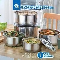 ราคา Meier ชุดหม้อต้มสแตนเลส 5 ใบ หม้อแขก หม้อแขกชุด หม้อแขกใบใหญ่ หม้อแขกสแตนเลส หม้อชุด Pot Set (1731855423995087539)