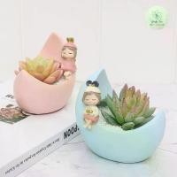 ราคา กระถางพระจันทร์ใหม่ กระถางเล็ก ปลูกต้นไม้ จัดสวน กุหลาบหิน ไม้อวบน้ำ แคตตัส กระบองเพชร Pot (1729682270614293381)