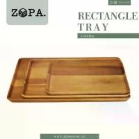 ราคา เก็บเงินปลายทาง. NT077-L ถาดเหลี่ยมขนาดใหญ่ ถาดไม้ ถาดเสิร์ฟ Rectangle tray-L Zopa Acacia wood Large Rectangle plate Wooden tray (1731789186358936696)