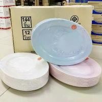 ราคา [12ใบ] จานเปล จานรูปไข่ 12นิ้ว จานเมลามีน จานอาหาร จานโต๊ะจีน จานใส่ปลา ตราม้าทอง Golden Horse ; รวม 12ใบ Melamine Oval Plate 12Inch (1729568884914096594)