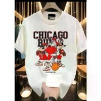 ราคา เสื้อยืดแอนิเมชั่น Chicago Bulls Basketball สไตล์อเมริกันเท่ๆ เรียบง่าย เสื้อยืดแนวสตรีท (1732070214090131318)