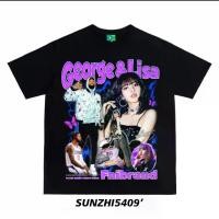 ราคา SUNZHI5409 George&Lisa American style retro basketball short sleeved men's summer round neck unisex t-shirt George&Lisa สไตล์อเมริกันรีโทรบาสเกตบอลแขนสั้นของผู้ชายร้อนกลมคอยูนิเซ็กส์เสื้อยืด (17322069