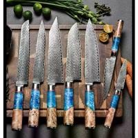 ราคา CODมีดเชฟ มีดอเนกประสงค์ ดามัสกัสแท้ Chef Knife Damascus 67ชั้น แกนกลางVG10 เลซิ่นไม้ พร้อมส่งTikTok (1731973135282046574)