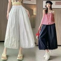 ราคา กางเกงกระโปรงสีขาวบาง สำหรับผู้หญิงพลัสไซส์ สไตล์ยามาโมโตะ ฤดูร้อน มาใหม่ ทรงหลวม ครอป ลำลอง เอวสูง ขากว้าง กางเกงสุดฮอต กางเกง ขากระบอก chinese collar กางเกง ขายาว ลายทาง กา (1731569281227392493)