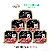 ราคา agencyshoprich แบบพกพา Cesar ซีซาร์ (24ถาด) อาหารสุนัข อาหารเปียก แบบถาด รสเนื้อวัวและตับ ขนาด100g. (1731166064404105987)