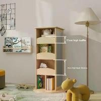 ราคา เฟอร์นิเจอร์ไม้สำหรับเด็ก พร้อมตู้เสื้อผ้า ตู้หนังสือ และกระจกหมุนได้ สำหรับจัดระเบียบและเล่น (1732339741226076084)