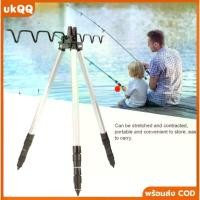 ราคา ขาตั้งคันเบ็ดอลูมิเนียม 3 ขา วางคันเบ็ดได้ 7 คัน Fishing Rod Tripod Stand แบบปรับระดับได้ ทำจากวัสดุโลหะผสมแข็งแรง เหมาะสำหรับนักตกปลาทะเล (1732114363613415797)