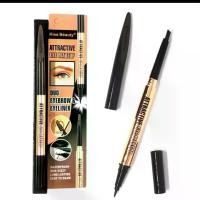 ราคา Kiss Beauty Duo Eyebrow & Eyeliner ดินสอเขียนคิ้ว+อายไลเนอร์ 2in1 กันน้ำ ติดทน ดินสอเขียวคิ้วแบบธรรมชาติ และเขียนอายไลเนอร์ให้วาดเส้นได้ลื่นไหลเรียบเนียน ติดทนนาน, เขียนง่าย .กันน้ำ (17316534180550111