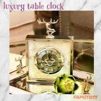 ราคา CT084C018 INTERY นาฬิกาหรูตั้งโต๊ะ นาฬิกาแต่งห้อง นาฬิกาเสริมฮวงจุ้ย นาฬิกาสีทองตั้งโต๊ะ European-style table clock (1729603309267159050)