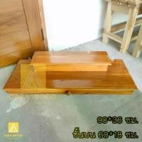 ราคา CR.W หิ้งพระติดผนังงานไม้สัก หิ้งพระบูชา ขนาด 90*36 ซม. หิ้งวางพระ สีย้อมไม้สัก Buddha shelf. (1731177903729576135)