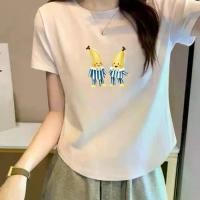 ราคา เสื้อยืดแฟชั่นผู้หญิง คอกลมแขนสั้น พิมพ์ลายการ์ตูนกล้วย Banana Pajamas (1732241780442105145)