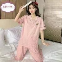 ราคา KLLASASHOP ชุดนอนกระโปรงผ้านิ่ม ผ้ายืดใส่สบาย ชุดนอนผ้าซิลกี้สตรี ชุดนอนสตรีแขนยาวกางเกงขายาว pajamas S841 (1730580022105246581)