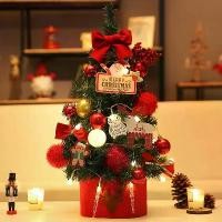 ราคา เครื่องประดับโต๊ะต้นคริสต์มาส ขนาดเล็ก เรืองแสง DIY แพ็คเกจ 60/45 ซม. (1731337035033971395)