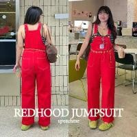 ราคา *พร้อมส่ง* Upeachme - Redhood Jumpsuit จั๊มสูทขายาว เอี๊ยมหมี เอี๊ยมกางเกงขายาวสีแดง จั๊มสูทขายาวสีแดง คําแนะนําการขายที่ร้อนแรงในเดือนนี้ (1732213222801507648)