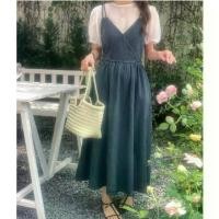 ราคา ชุดทูพีซ สไตล์เกาหลี เสื้อเชิ้ตด้านในสกึ่งโปร่งใส เดรสสายเดนิม เอว-รัด คอวีไขว้ มีกระเป๋า ชายเสื้อบาน ชุด ลูกไม้ สี ขาว ชุด สไตล์ dark coquette swan a brand nayeon jumpsui (1731923194683033835)