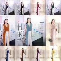 ราคา ชุดเที่ยว ใส่ไปงาน Jumpsuit จั้มสูทแขนกุดขายาว ผ้าซาร่า ช่วงกางเกงเป็นลายทูโทน มีซิปหลัง เอวไม่สม็อค ขายร้อน clothing women เสื้อผ้า Girl (1731612195412412563)