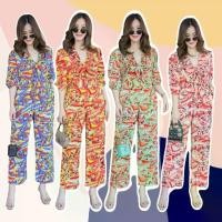 ราคา TW20701 Jumpsuit #สาวอวบ จั้มสูทลูกกวาด ขายาว .. (1730319859238865783)