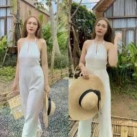ราคา Jumpsuit จั้มสูทสายคล้องคอ (1729468775436094251)