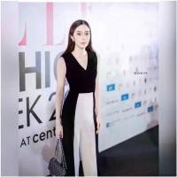 ราคา ชุดดำJumpsuit จั้มสูทแขนกุดขายาว (1729479607002368811)