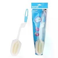 ราคา เนเจอร์ แปรงล้างขวดนม หัวแปรงฟองน้ำ ด้ามหมุน 360 องศา Natur Sponge Bottle Brush (1729504515665463762)