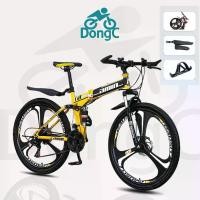 ราคา DongC จักรยานเสือภูเขา26นิ้ว จักรยานพับได้ bicycle for man จักรยานมีเกียร์ จักยาน ผู้ใหญ่ จักรยานมีโช๊ค จักรยานเสือภูเขา 7 เกียร์ความเร็วสามารถปรับได้ (1730801750769241063)