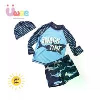 ราคา Uwae ชุดว่ายน้ำเด็ก ชุดว่ายน้ำเด็กชายกันยูวี Snack Time UV252 (1729568104474183767)