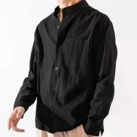 ราคา ️ Cotton Linen - คอจีนแขนยาว [สีดำ Uniqio] K.shirtitem ขายดีประจำเดือนนี้ ลินิน แท้ เสื้อ (1731310457939985941)