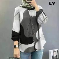 ราคา เสื้อเชิ้ต พิมพ์ลาย เรียบง่าย สำหรับผู้หญิง มุสลิม คอปก แขนยาว แขนยาว ปุย เสื้อคอกลม เสื้อ คอปาด premium linen เสื้อ พื้นเมือง เสื้อ พื้นเมือง เหนือ เสื้อ ใส่ สบายๆ เชิ๊ต (1731210932306020336)